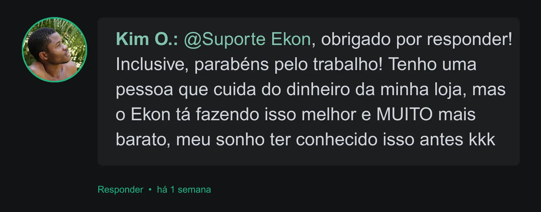 Depoimento da comunidade 1