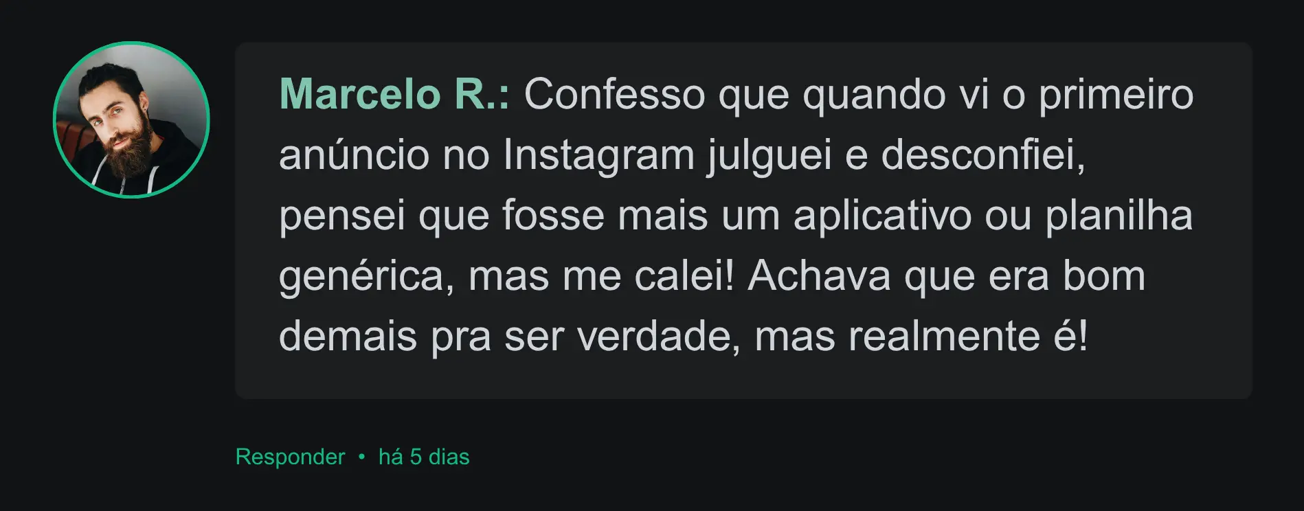 Depoimento da comunidade 5